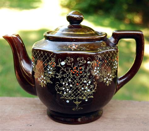 teapot hand painted|vintage hand painted teapot.